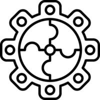 Puzzle Line Icon vector
