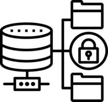 Data Security Line Icon vector