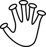 Fingerprint Scan Line Icon vector