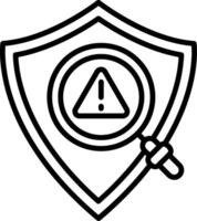 Identification Line Icon vector