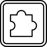 Puzzle Line Icon vector