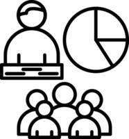 Meeting Line Icon vector