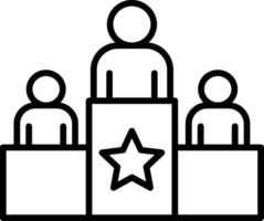 Team Leader Line Icon vector