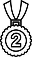 2nd Prize Line Icon vector