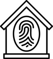 Home Security Line Icon vector