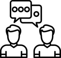 Discussion Line Icon vector