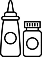 Ketchup Line Icon vector