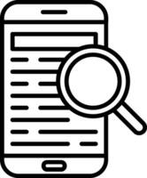 Mobile Search Line Icon vector