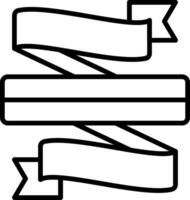 olded Ribbon Line Icon vector