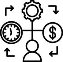 Process Line Icon vector
