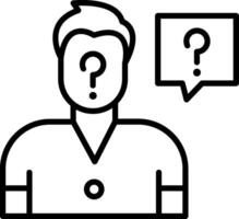 Question Mark Line Icon vector