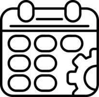 Schedule Line Icon vector