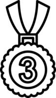 3rd Prize Line Icon vector