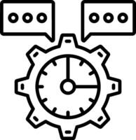 Project Management Line Icon vector