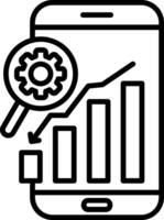 Analytics Line Icon vector