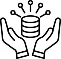 Data Management Line Icon vector
