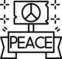 International Day of Peace Line Icon vector