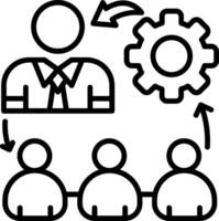 Hierarchy Structure Line Icon vector