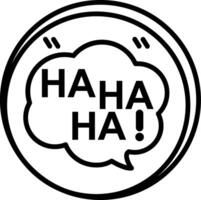 Haha Line Icon vector