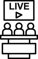 Live Streaming Line Icon vector
