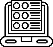Server Control Line Icon vector