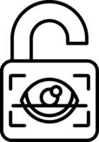 Padlock Line Icon vector
