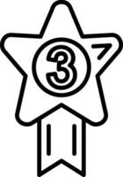 3rd Prize Line Icon vector
