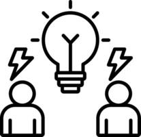 Brainstorm Line Icon vector
