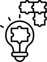 Problem Solving Line Icon vector