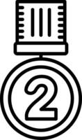 2nd Prize Line Icon vector
