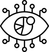 Visibility Line Icon vector