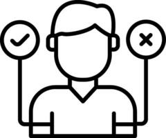 Decision Making Line Icon vector