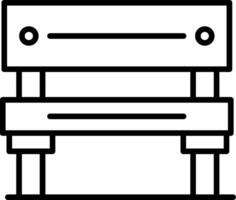 Bench Line Icon vector