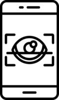 Retinal Scan Line Icon vector