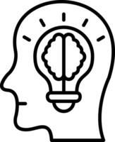 Intelligence Line Icon vector