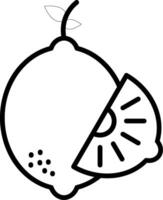 Lemon Line Icon vector
