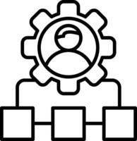Workflow Line Icon vector