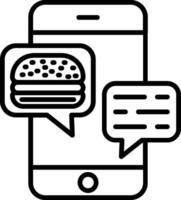 Chatting Line Icon vector