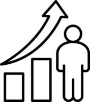 Career Development Line Icon vector