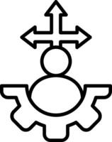 Decision Making Line Icon vector