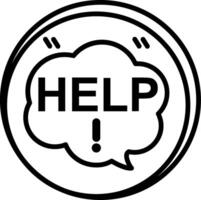 Help Line Icon vector
