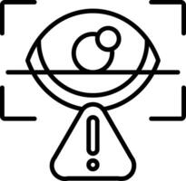 Retinal Scan Line Icon vector