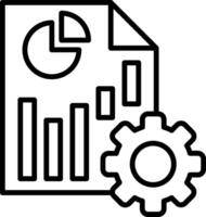 Reporting Line Icon vector