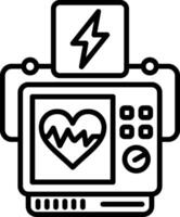 Defibrillator Line Icon vector