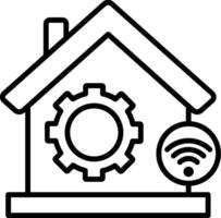 Home Automation Line Icon vector