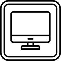Monitor Line Icon vector