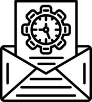 Mail Line Icon vector