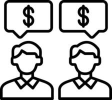 Negotiation Line Icon vector