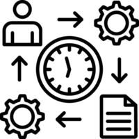 Process Line Icon vector