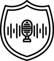 Voice Recognition Line Icon vector